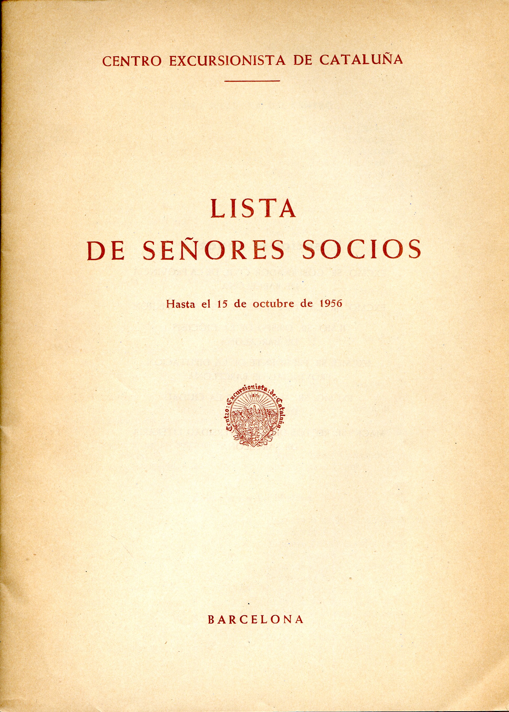 Centro Excursionista de Catalunya : Lista de señores socios - Miniatura 2